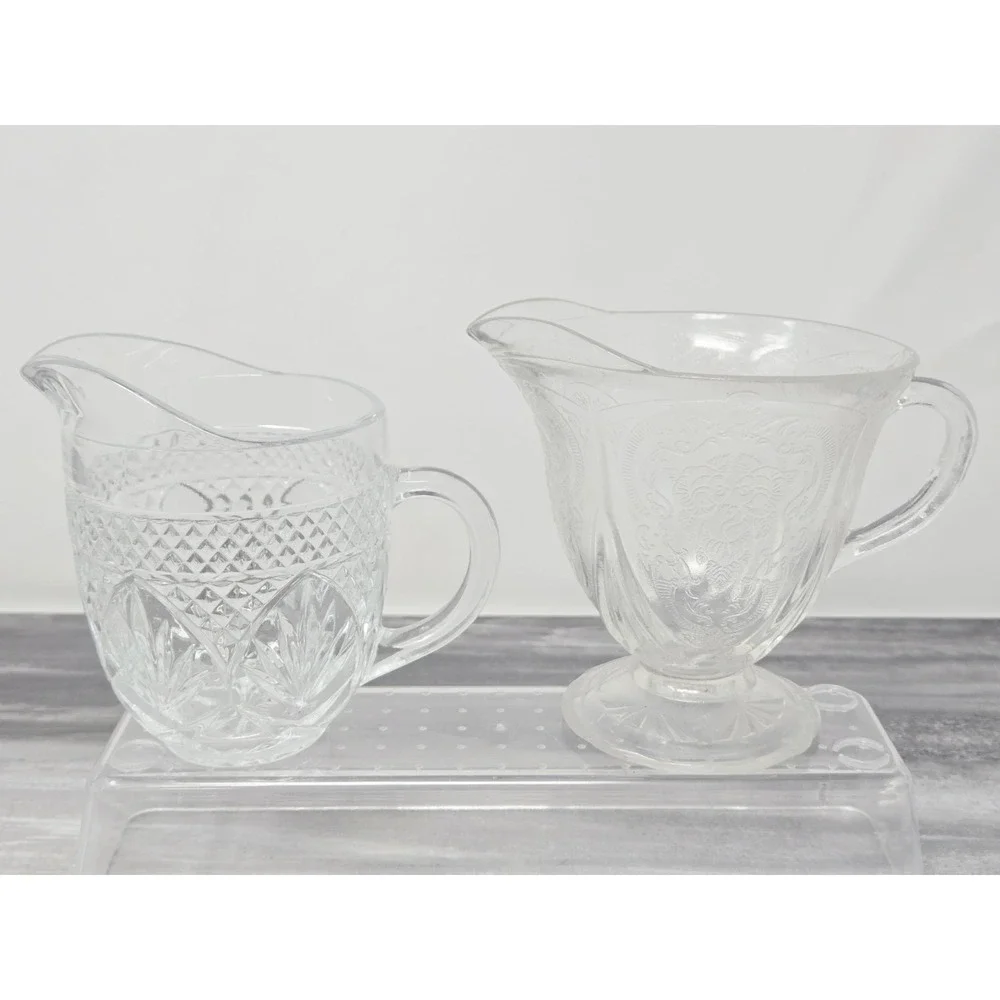 Cristal D'Arques Antique Creamer Cream Pitcher With An Extra!